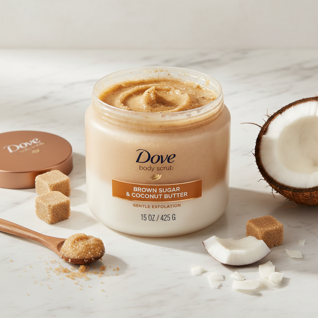 Dove Body Scrub – Brown Sugar & Coconut Butter (15 oz)