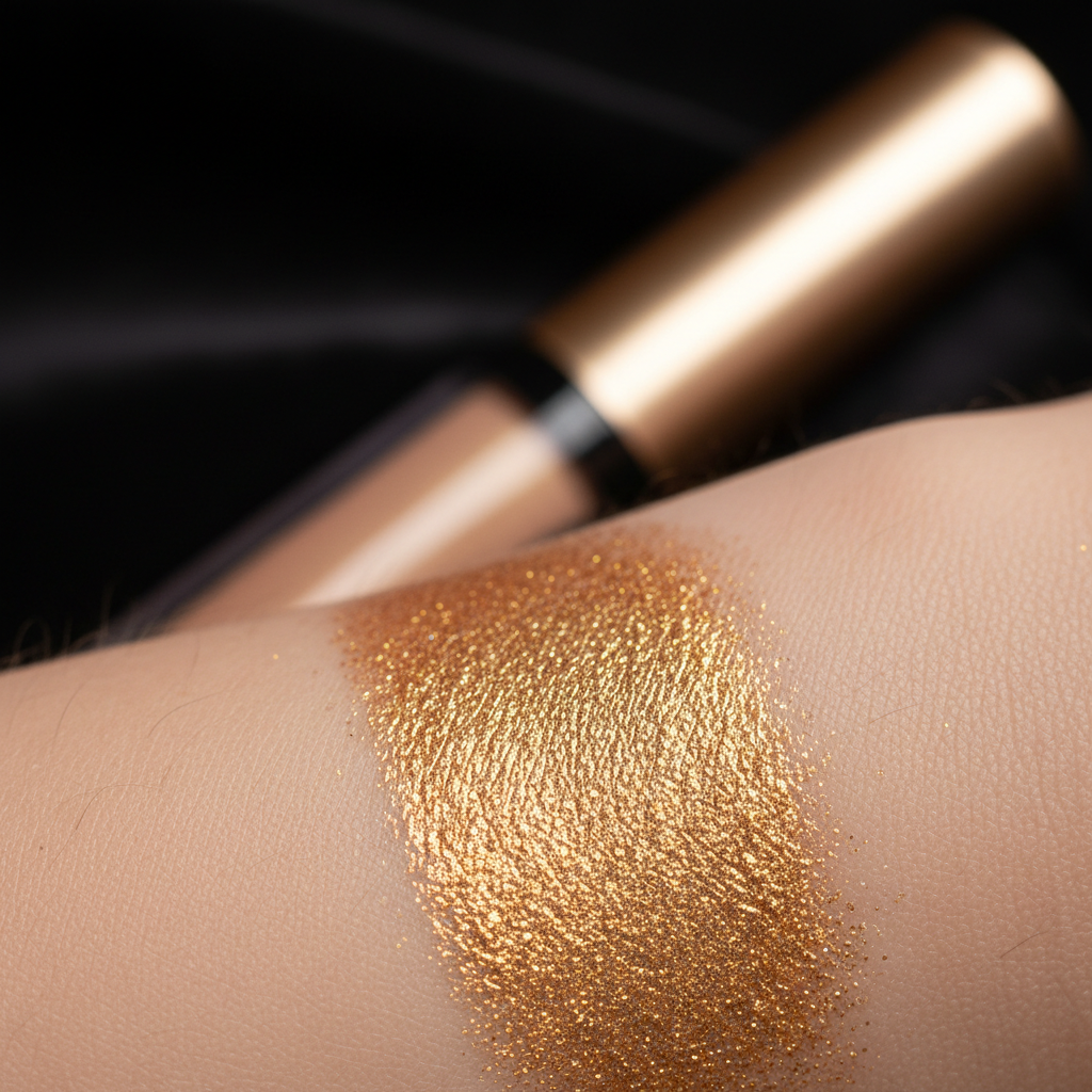 Qeetvia Glitter Eyeshadow Stick – Light Gold Shimmer (Waterproof)
