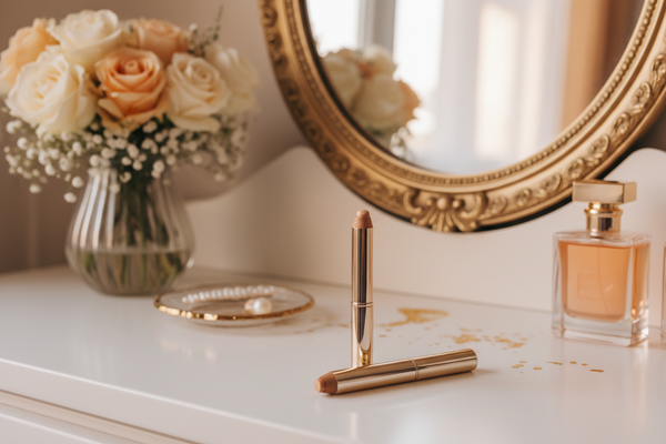 Qeetvia Glitter Eyeshadow Stick – Light Gold Shimmer (Waterproof)